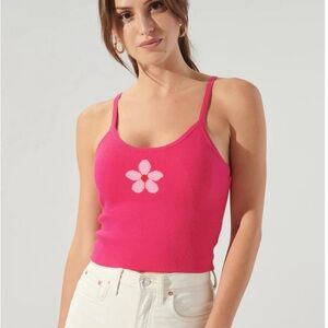 NWT Daisy Mae Pink Sweater Cami Top size Med.